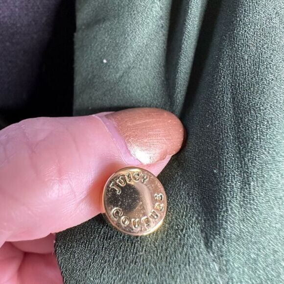 Juicy green! Juicy Couture dark green button down shirt with gold buttons - Picture 8 of 9